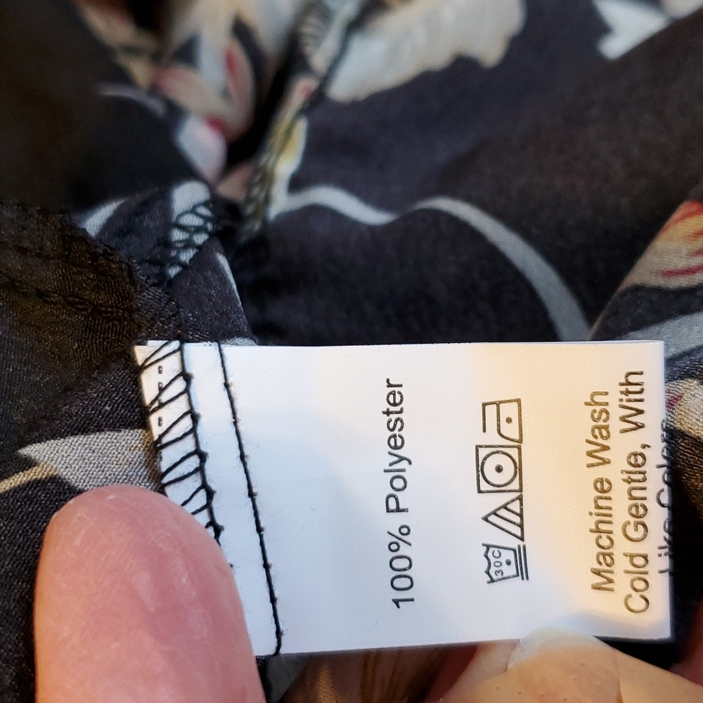 Kara and Kate short sleeved wrap front maxi dress black floral XXXL - Picture 7 of 11